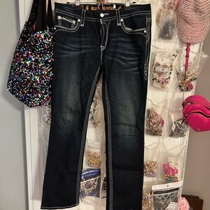 Rock Revival Women's Dark Blue Boot Cut Jeans